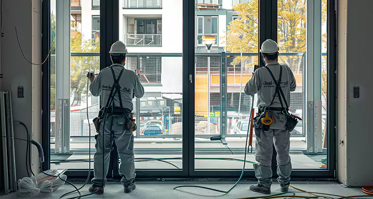 Patio Door Glass Replacement with Built-In Blinds in Sebastian, FL